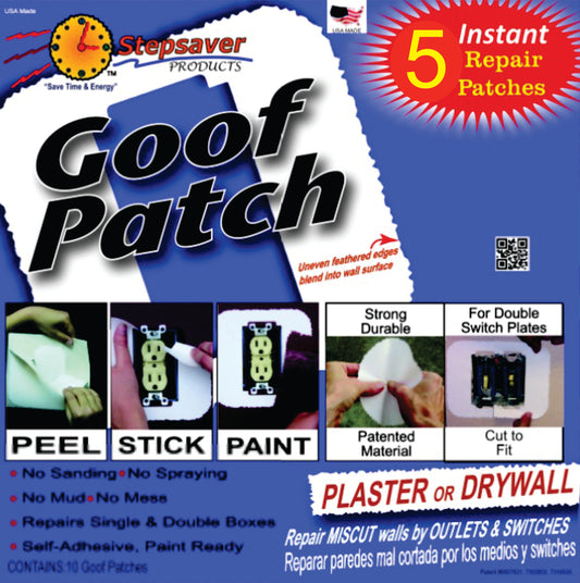 Self-Adhesive Goof Patch Smooth. Patented USA Made