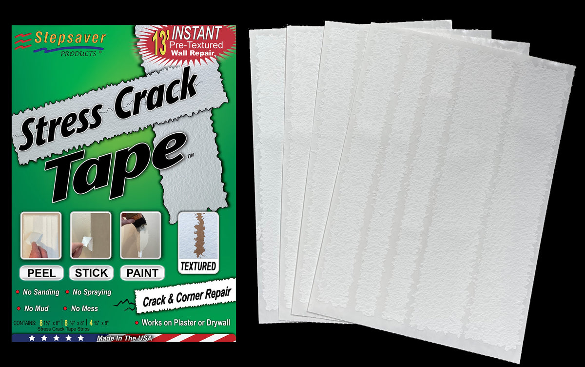 USA Made Self-Adhesive Stress Crack Tape 12' repair pack