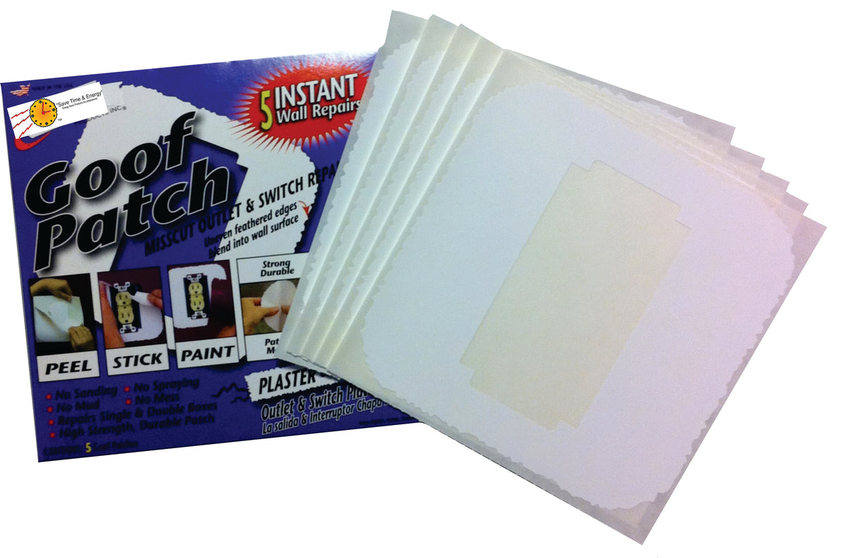 Self-Adhesive Goof Patch Smooth. Patented USA Made