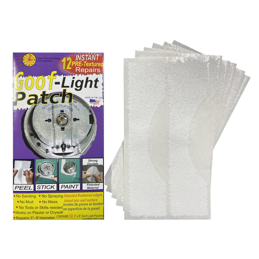 Self-Adhesive Goof-Light Patch (Pre-Textured). Patented, USA Made