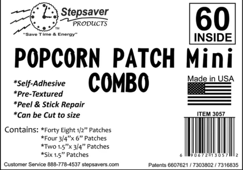 Self-Adhesive Popcorn Ceiling Repair Patch kit (Mini Combo Pack)