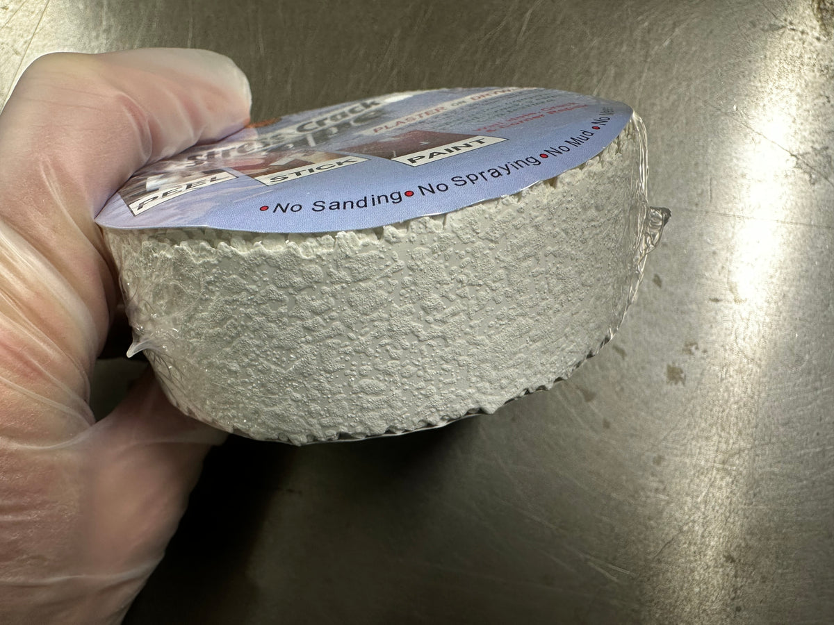 Self-Adhesive Stress Crack Tape Pre-Textured Roll. Quickly Repair Cracks and Corners. Patented, USA Made