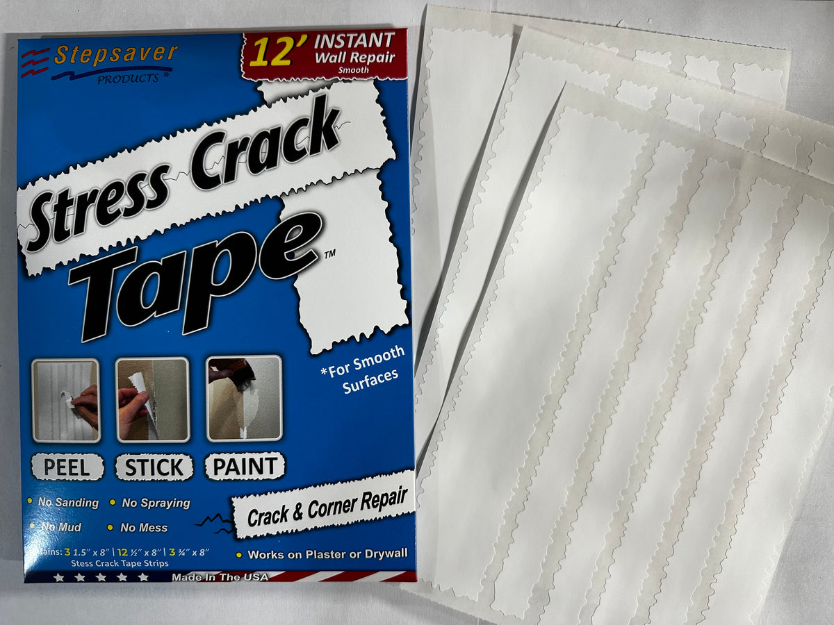USA Made Self-Adhesive Stress Crack Tape 12' repair pack