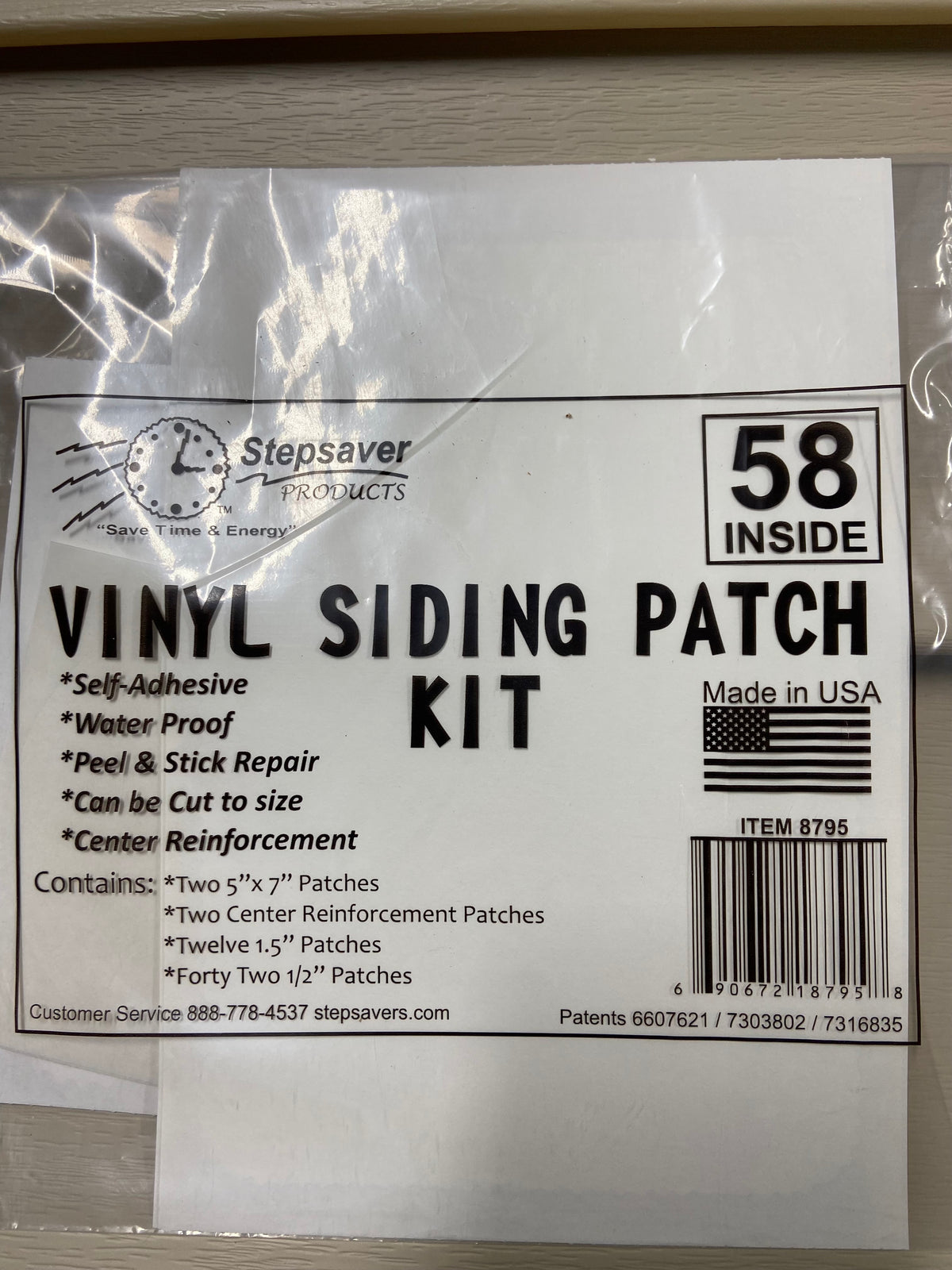 USA Made Stepsaver Products Vinyl Siding & Fence Repair Patches