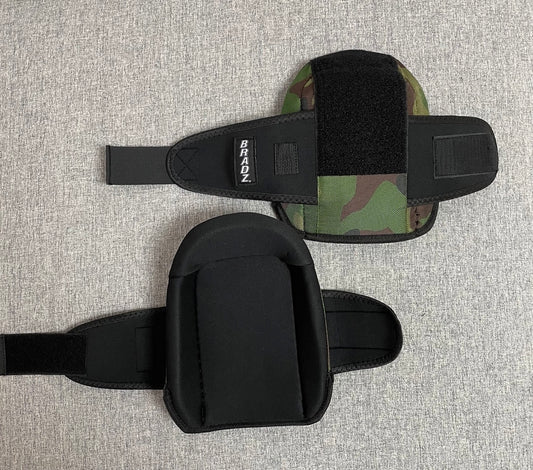 Bradz Small Pads with built in pencil pocket and replaceable hard plastic caps. (Camo)